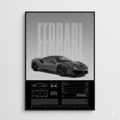 Poster Coche Deportivo